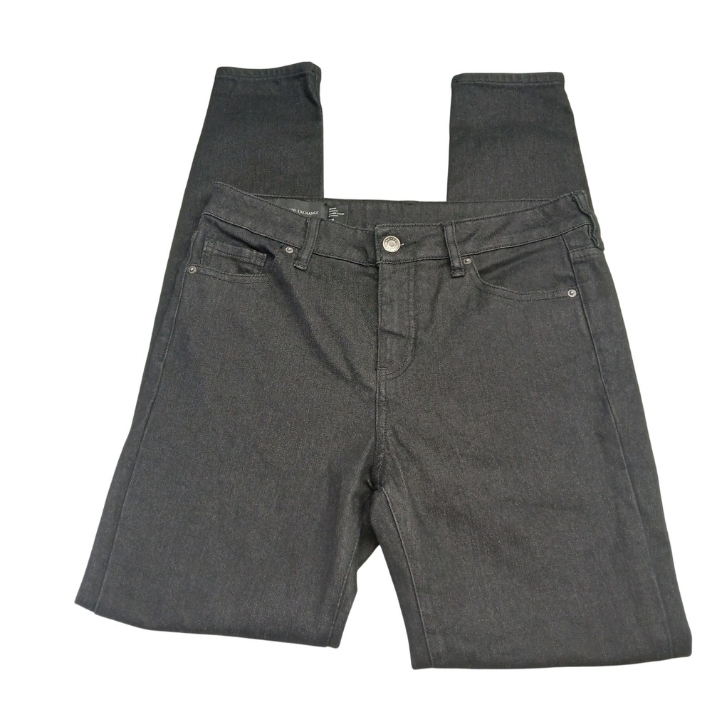 Armani Exchange Super Skinny‎ Jeans Black Denim Size 28 Mens Slim Fit Pants